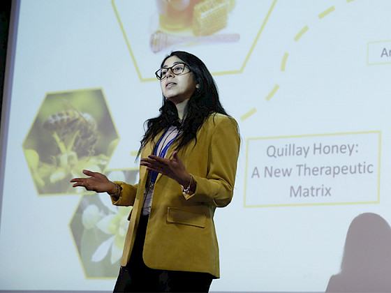 Paula Núñez durante su exposición.