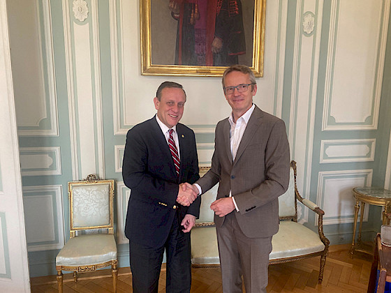 Rector Ignacio Sánchez y el rector de KU Leuven, Luc Sels.