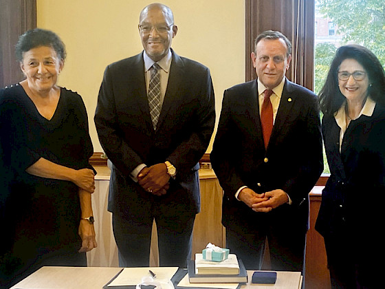 Rector Ignacio Sánchez con autoridades de Universidad de Columbia, EE.UU