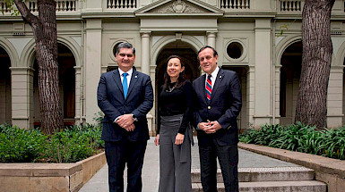 University Presidents David Garza, Raquel Bernal and Ignacio Sánchez.