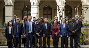 Rectores participantes de la reunión de la International Association of University Presidents (IAUP).