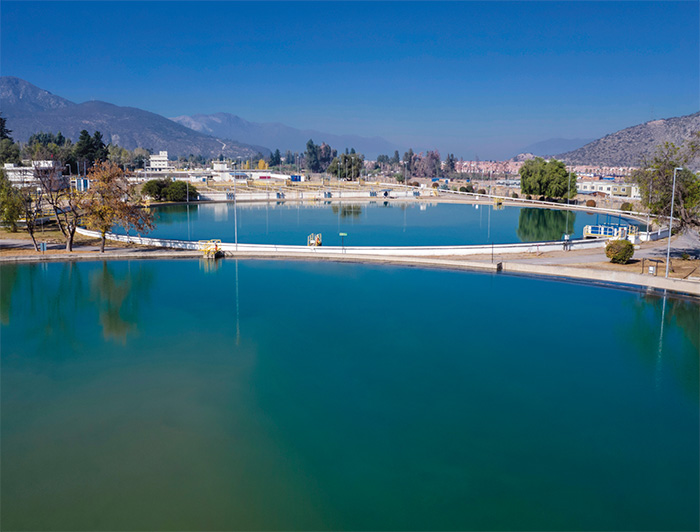 Piscinas de planta de tratamiento de agua potable.