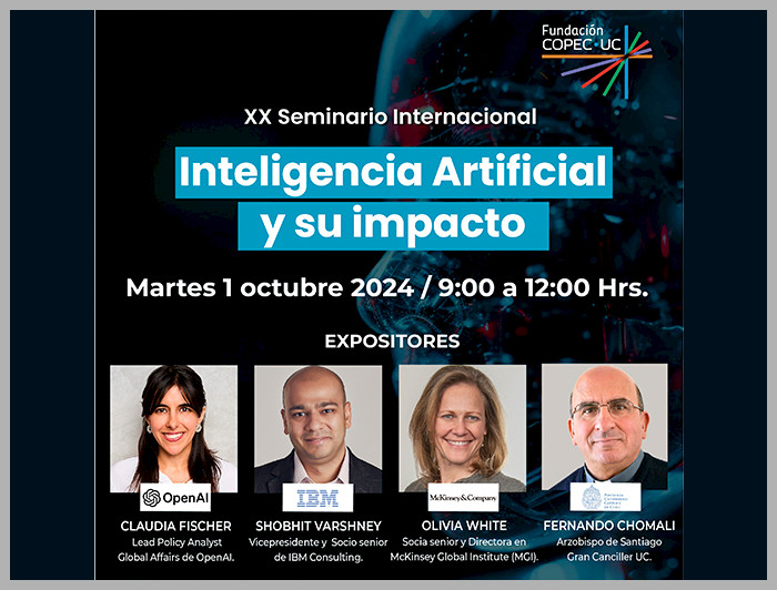 imagen correspondiente a la noticia: "Seminario internacional de Fundación Copec UC abordará la inteligencia artificial y su impacto"