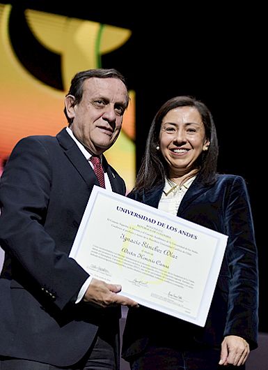 Rector Ignacio Sánchez y rectora Universidad de los Andes de Colombia.- Foto Uniandes