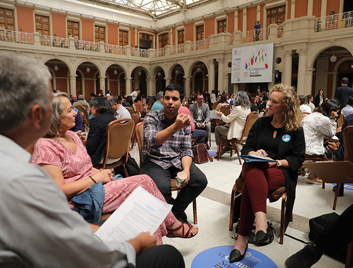 Reflexión en grupo durante el Congreso Social.