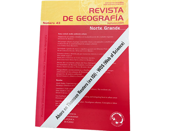 Portada Revista de Geografía Norte Grande número 43